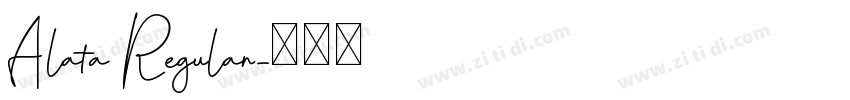 Alata Regular字体转换